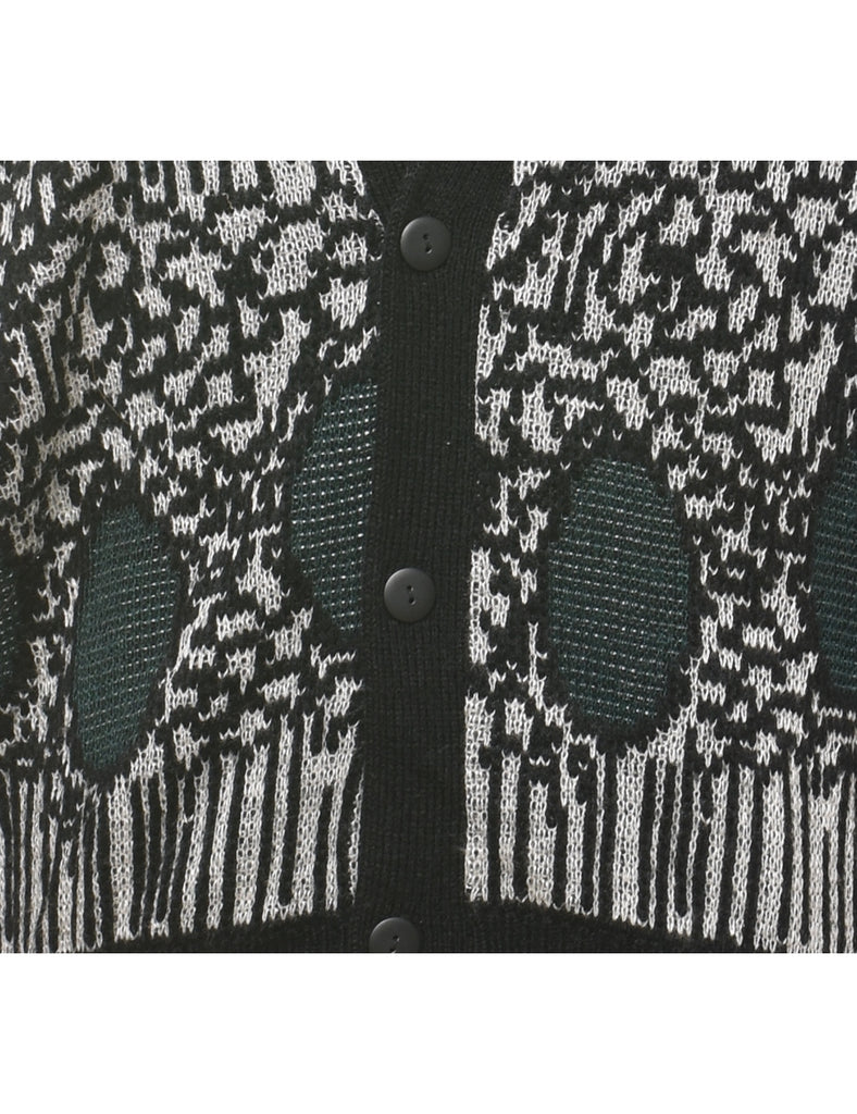 Inprivate Geometric Pattern Cardigan - L
