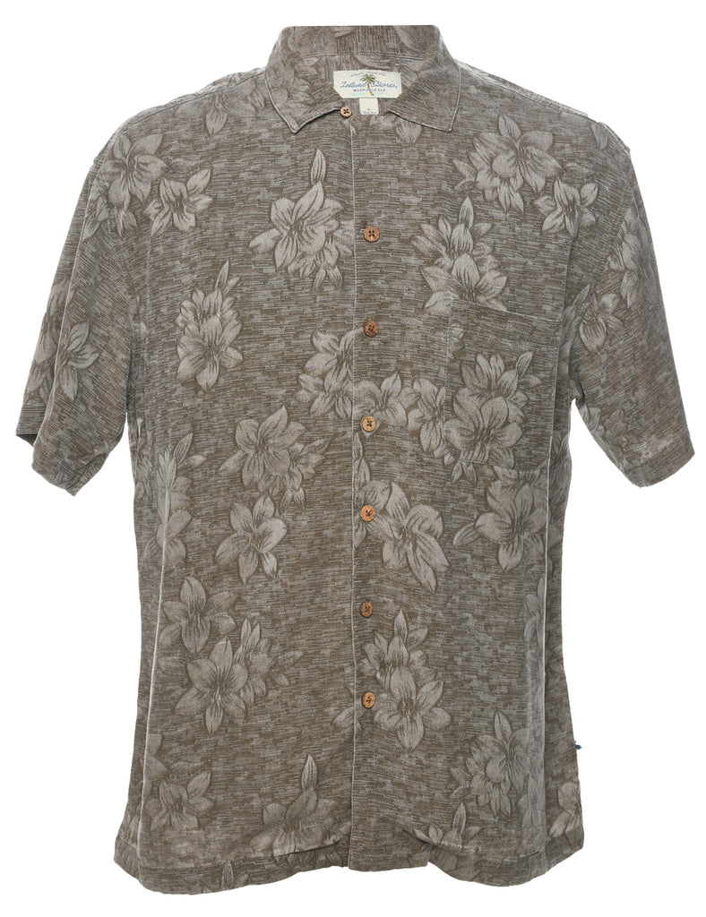 Island Shores Floral Hawaiian Shirt - L
