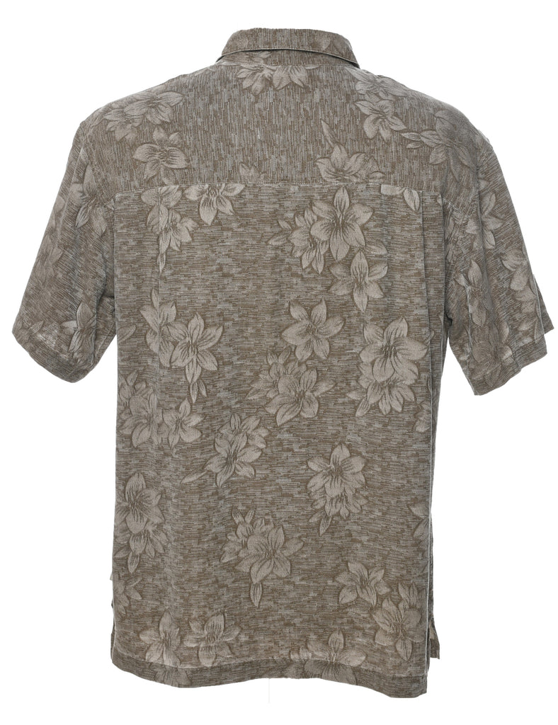 Island Shores Floral Hawaiian Shirt - L