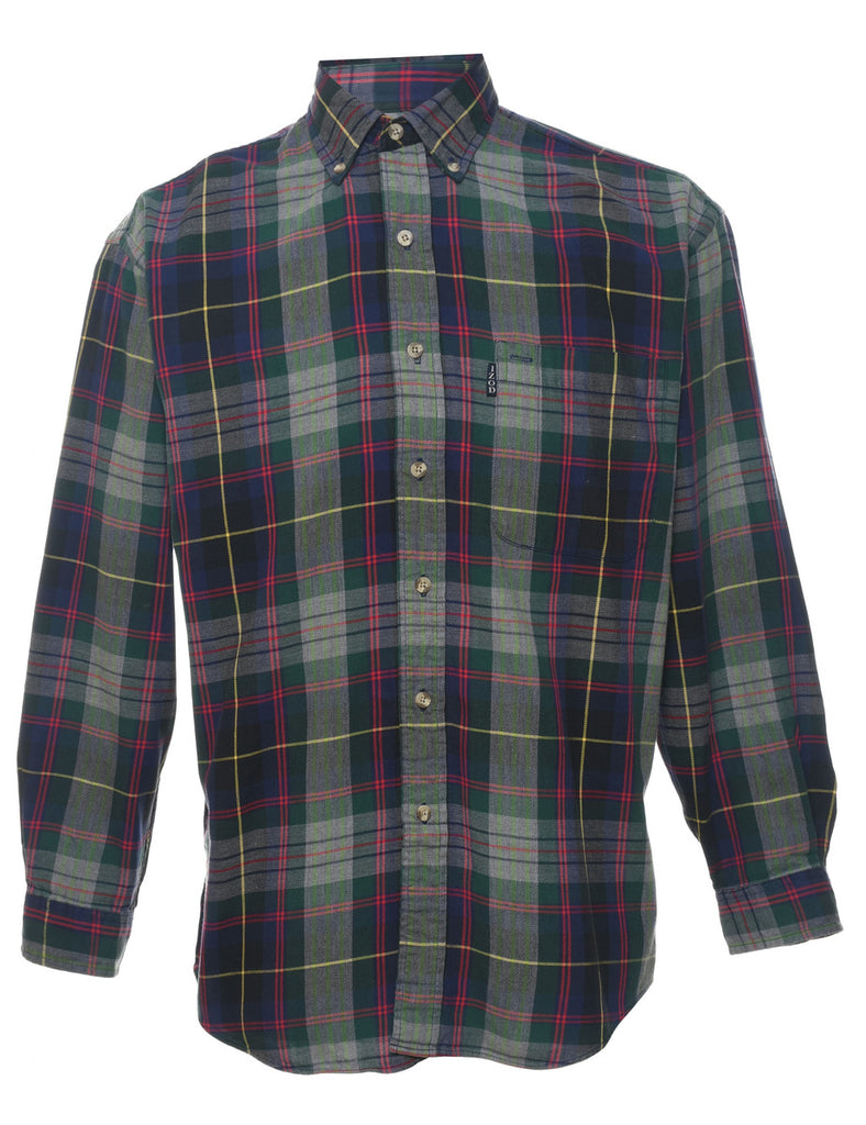 Izod Checked Multi-Colour Flannel Shirt - S