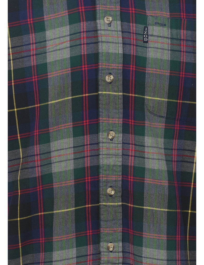 Izod Checked Multi-Colour Flannel Shirt - S