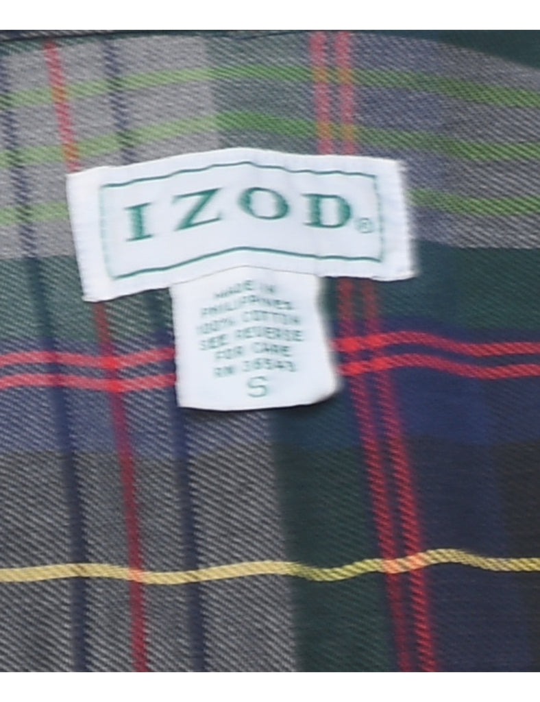 Izod Checked Multi-Colour Flannel Shirt - S