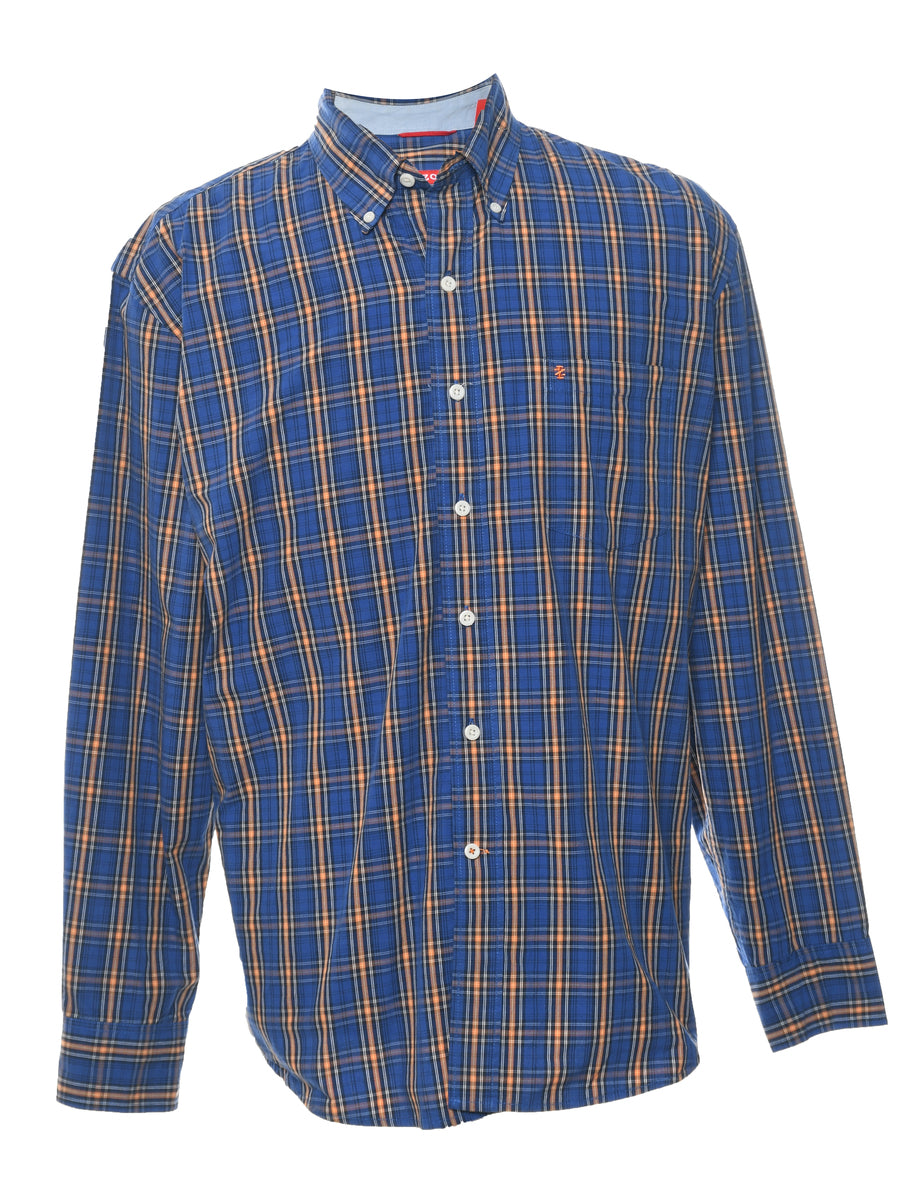 Men's Izod Izod Checked Shirt Blue, L