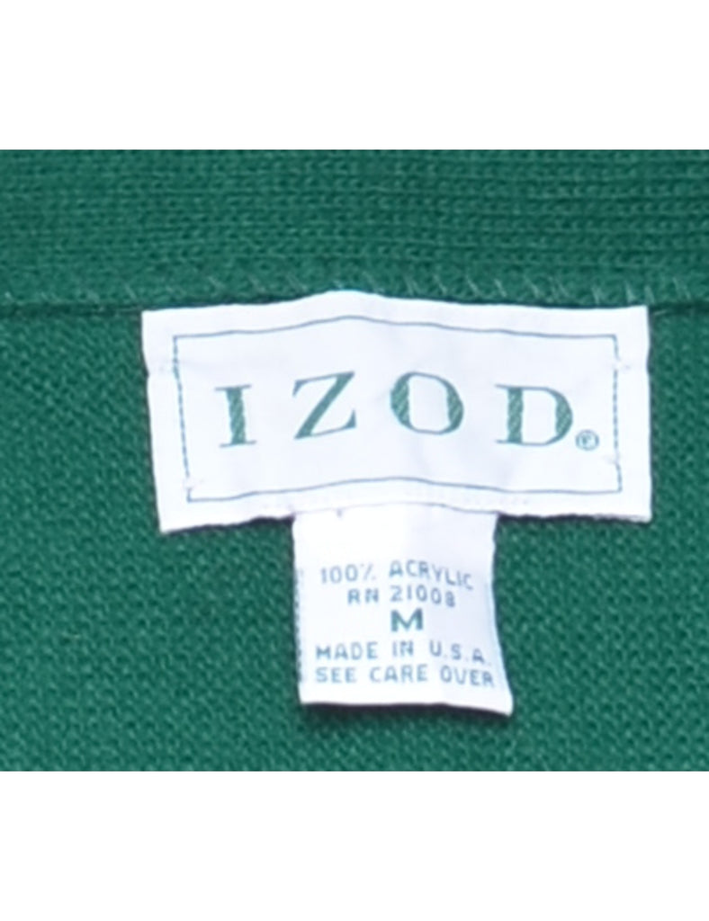 Izod Green Cardigan - M
