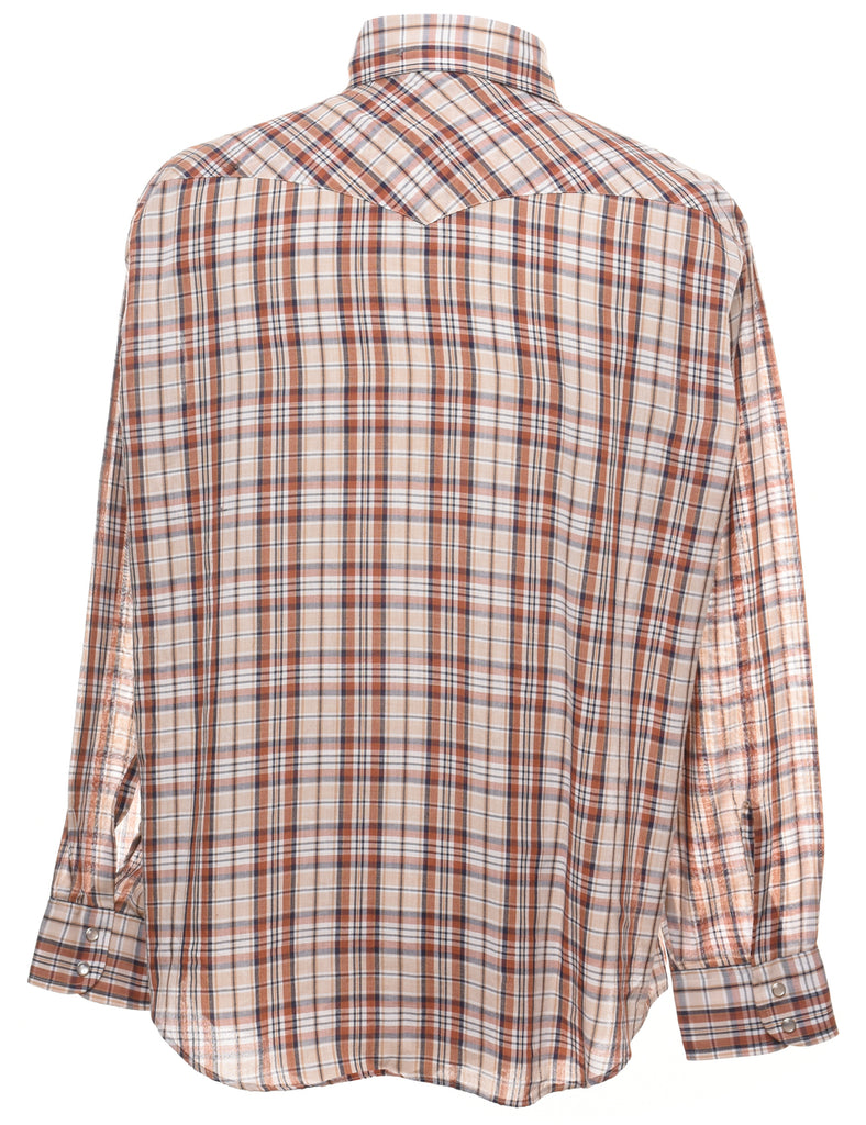 JC Penney Checked Western Shirt - L