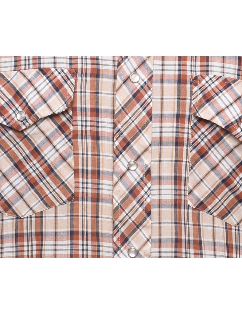 JC Penney Checked Western Shirt - L