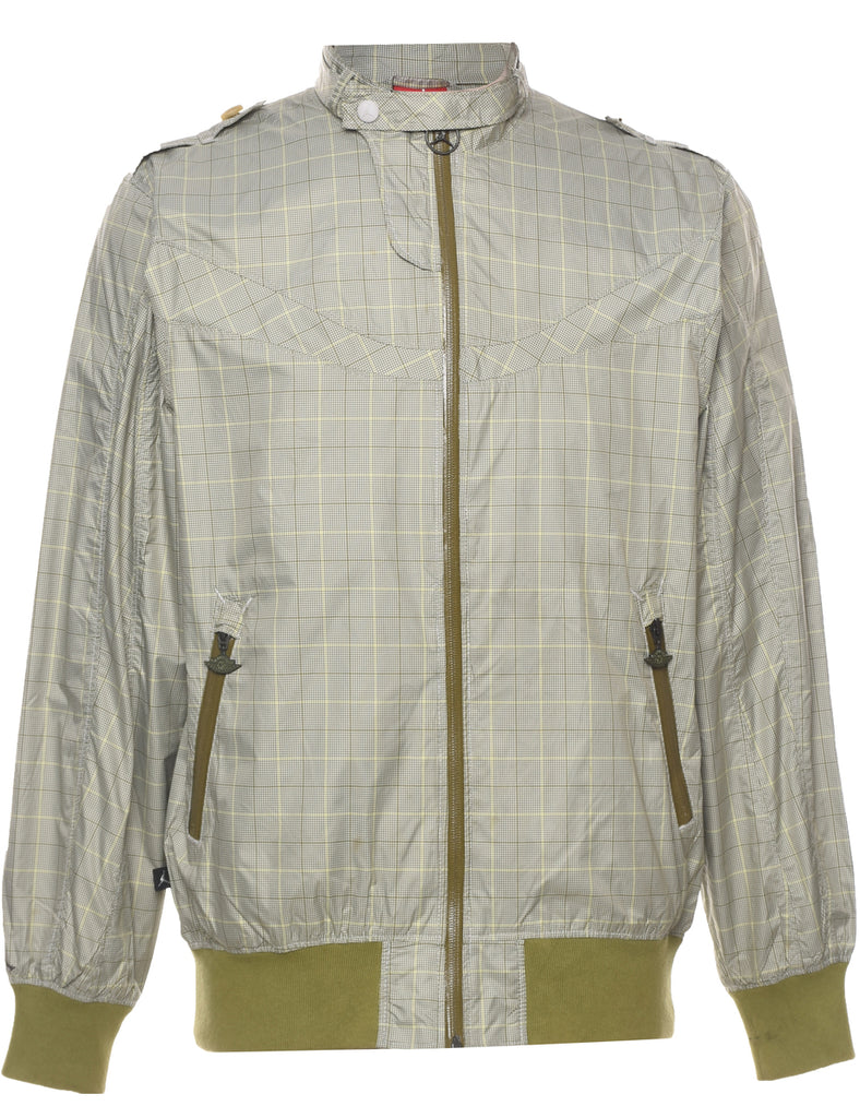 Jordan Checked Harrington Jacket - M