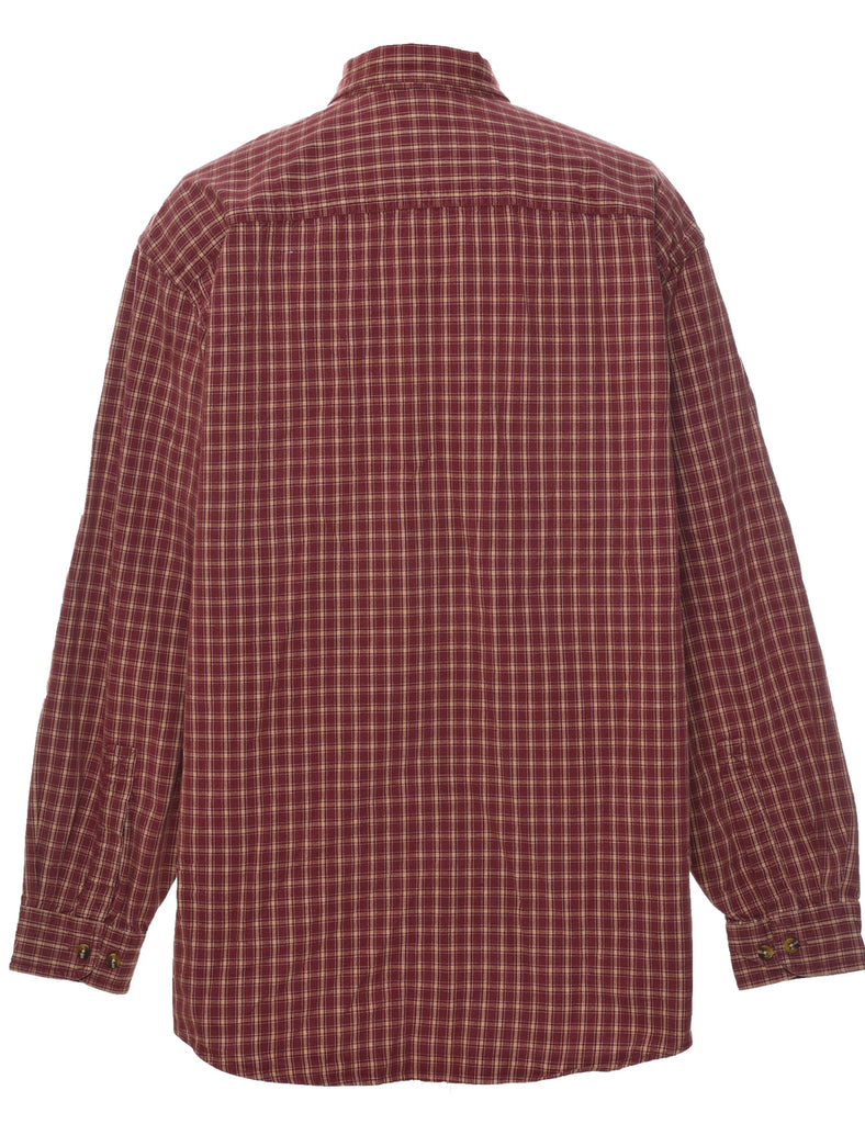 L.L. Bean Checked Denim Shirt - L