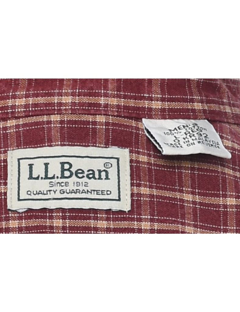 L.L. Bean Checked Denim Shirt - L