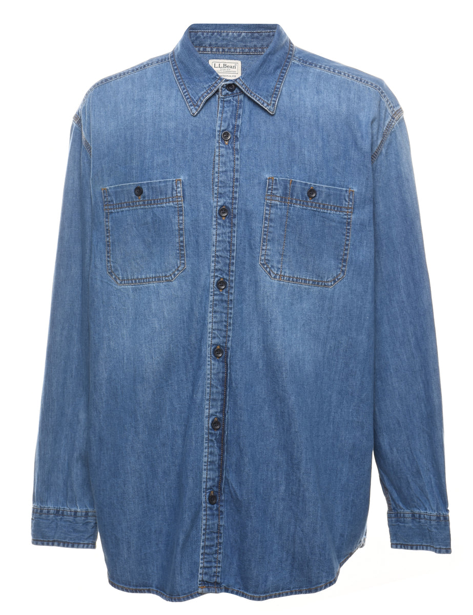 Men's Bean Bean Denim Shirt Denim, XL Beyond Retro