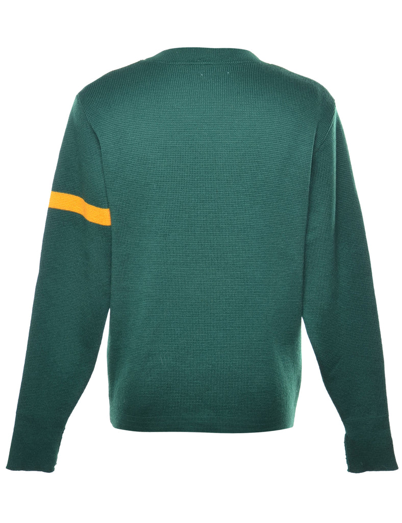 Letterman Dark Green Jumper - L