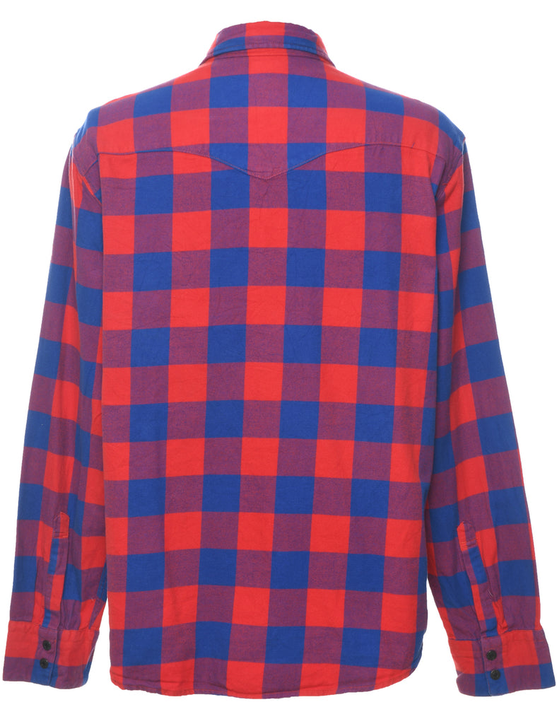 Levi's Checked Blue & Red Flannel Shirt - XL