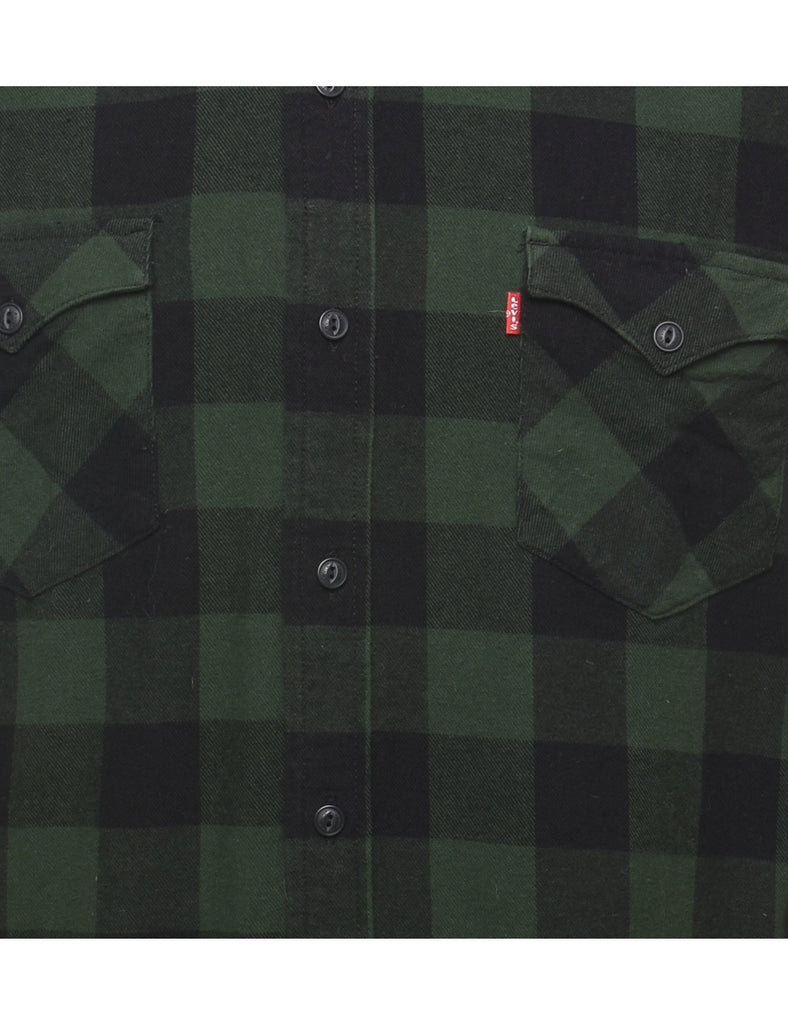 Levi's Olive Green Checked Shirt - M