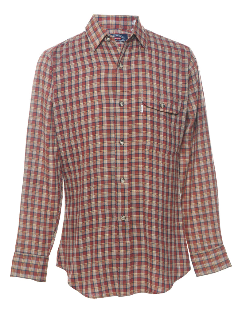 Levi's Plaid Brown Checked Shirt - S