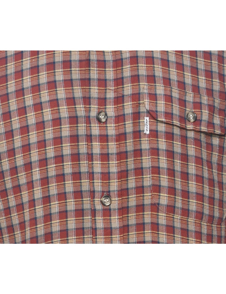 Levi's Plaid Brown Checked Shirt - S