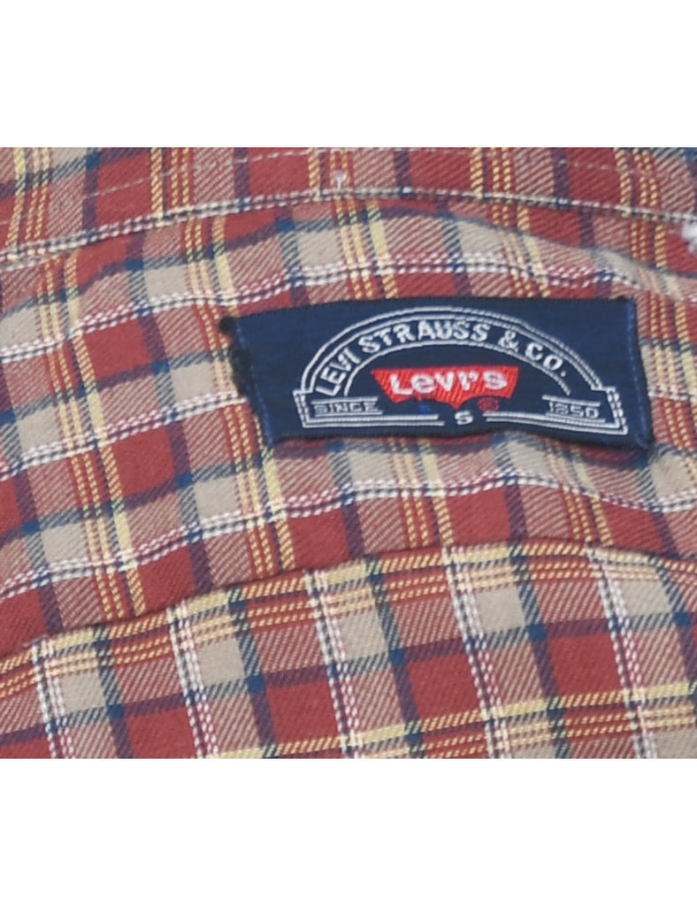 Levi's Plaid Brown Checked Shirt - S