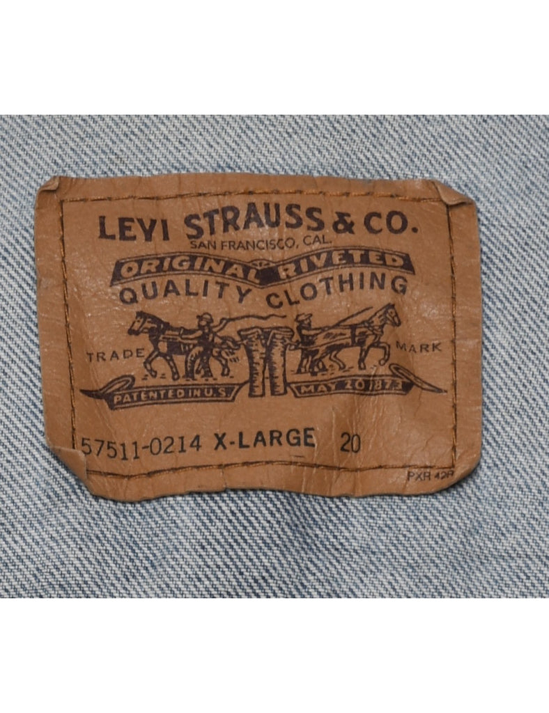 Levi's Stone Wash Badge Detail Denim Jacket - XL
