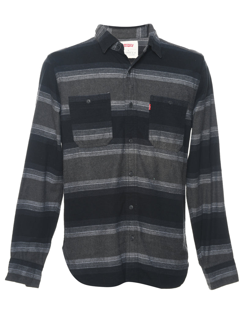 Levi's Striped Black & Grey Shirt - S