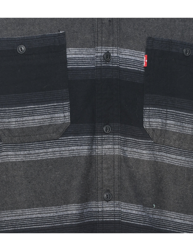 Levi's Striped Black & Grey Shirt - S