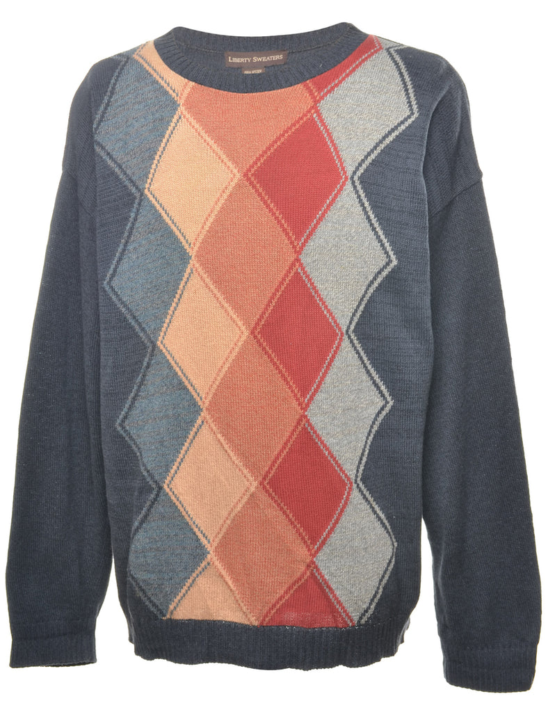 Liberty Harlequin Pattern Jumper - XL