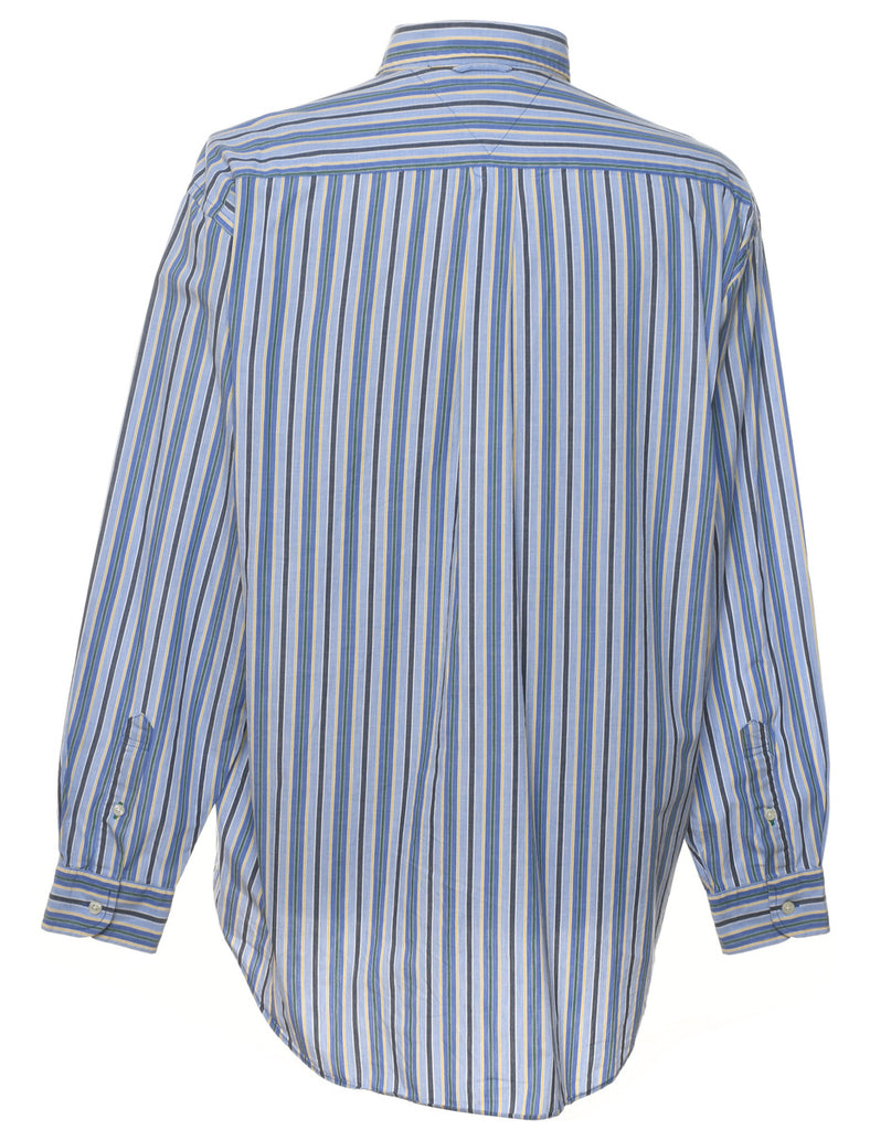 Light Blue & White Tommy Hilfiger Striped Shirt - M