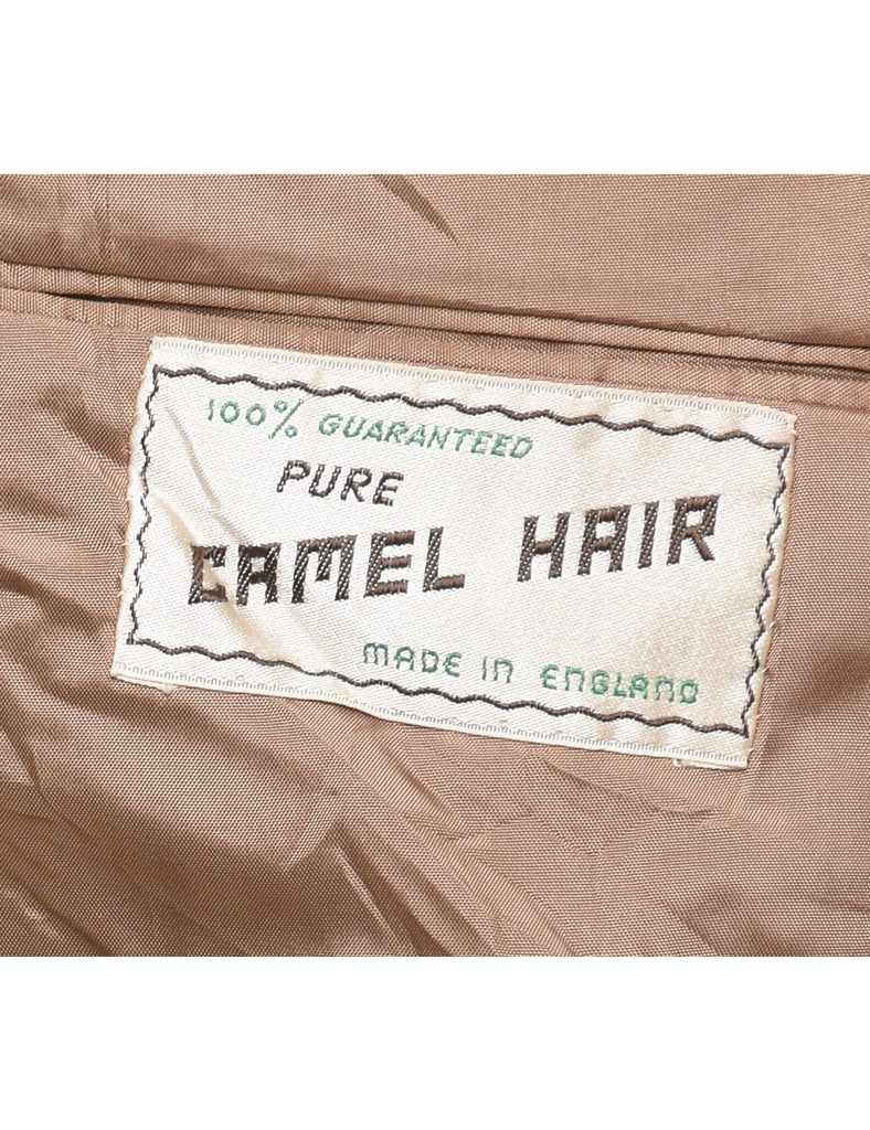 Light Brown Camel Hair Single Breasted Blazer - M