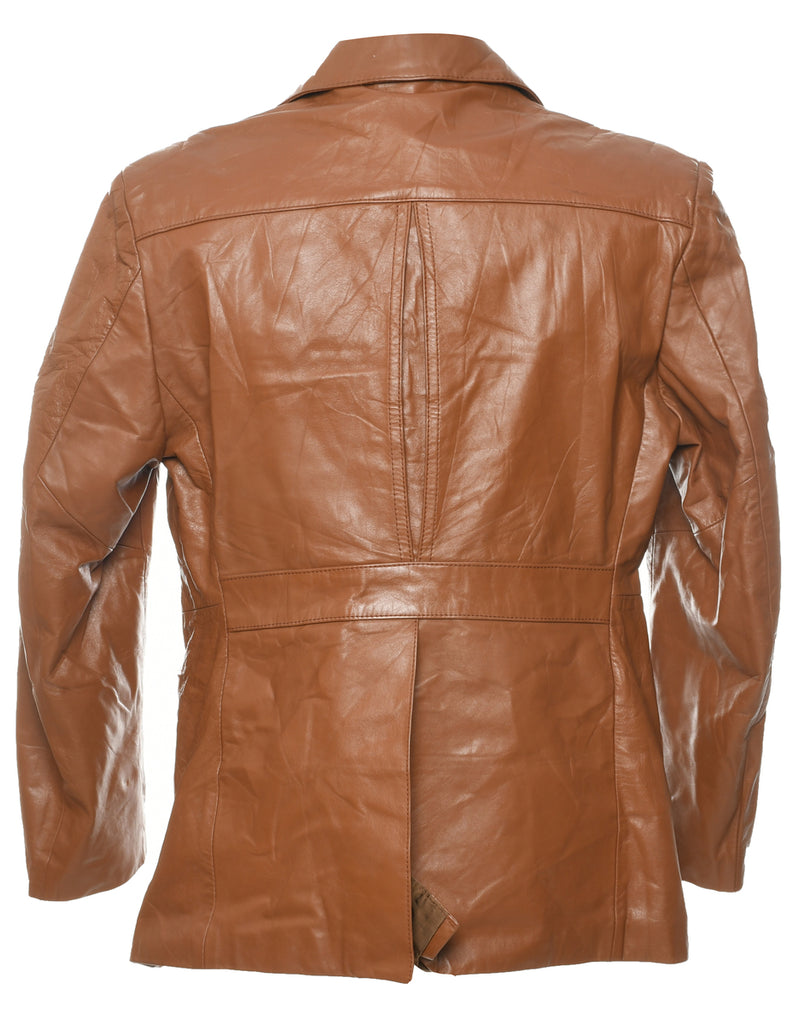 Light Brown Leather Jacket - M