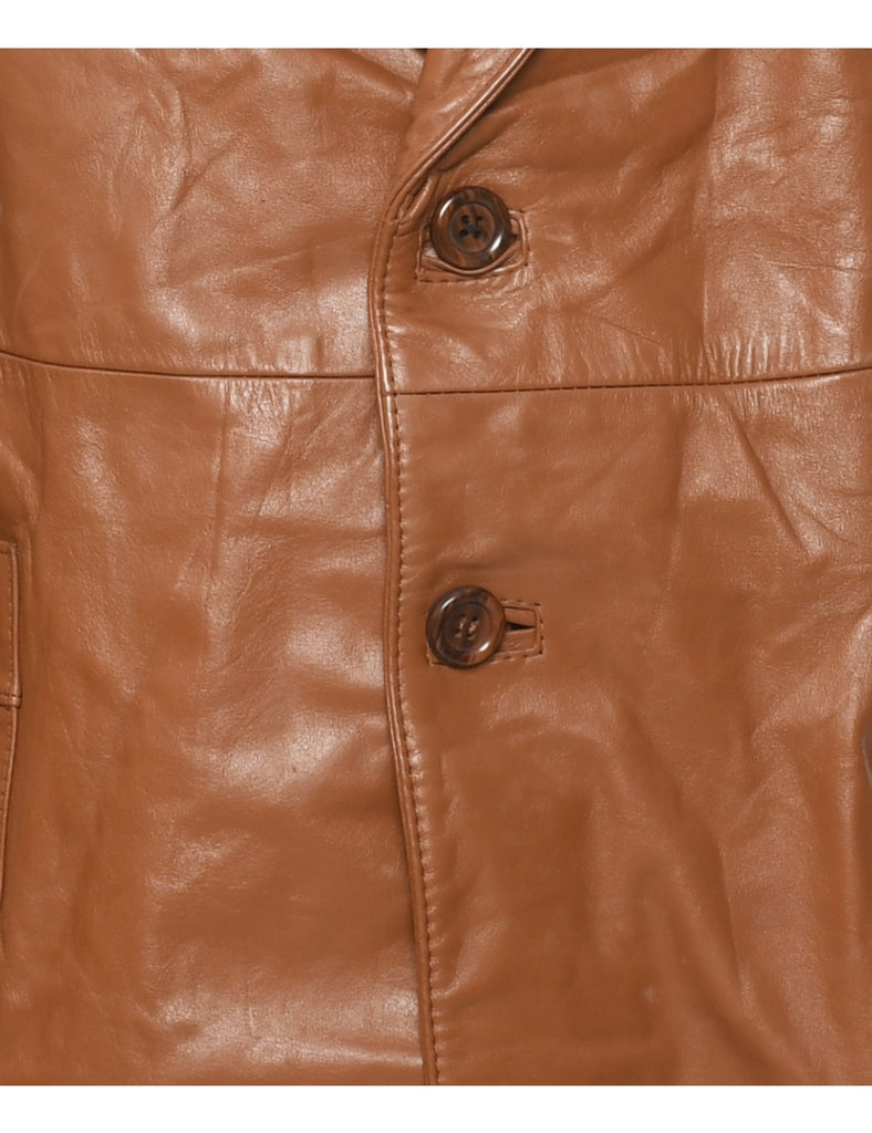 Light Brown Leather Jacket - M
