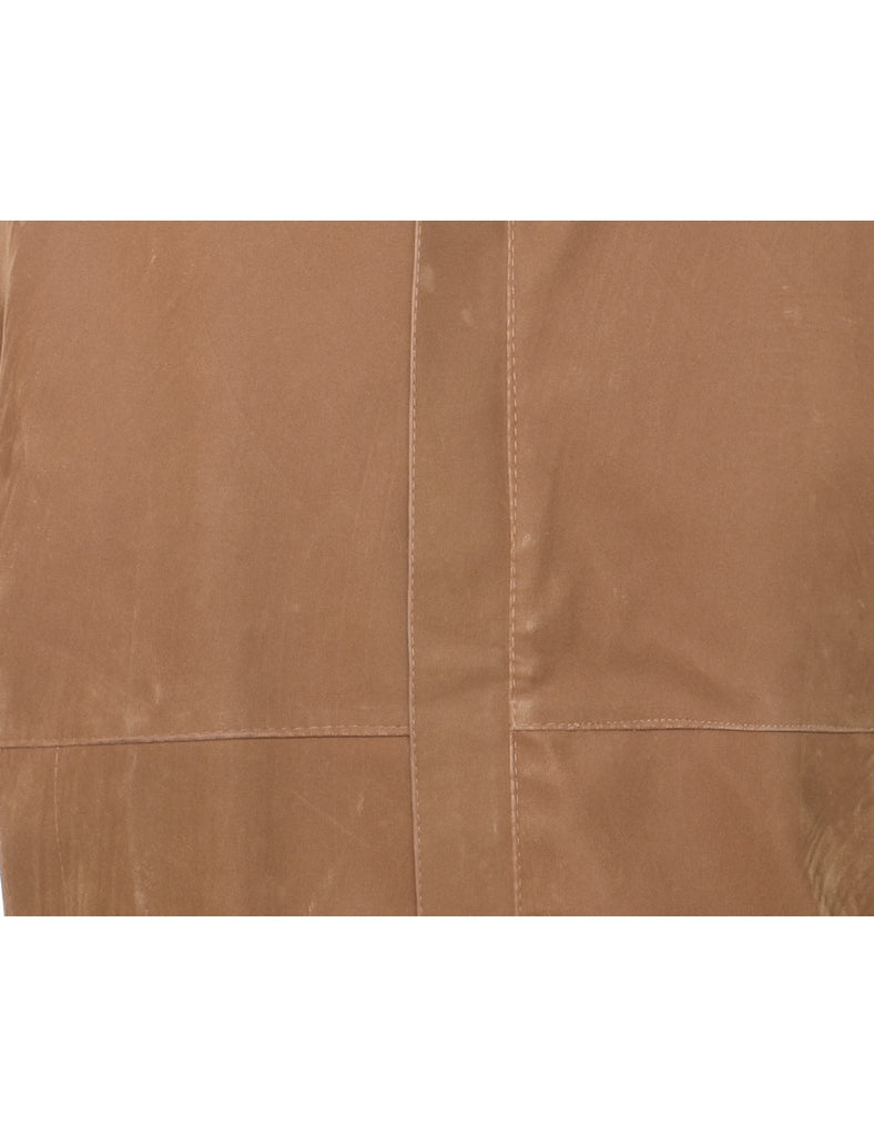 Light Brown Zip-Front Jacket - M