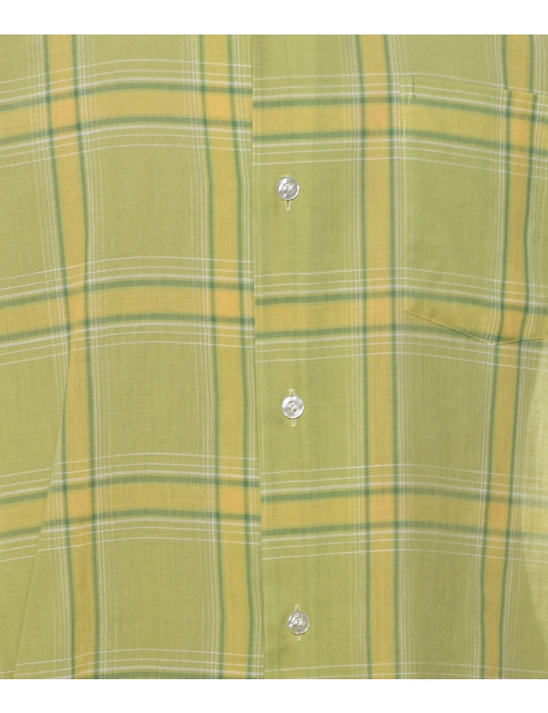 Light Green Checked Shirt - L