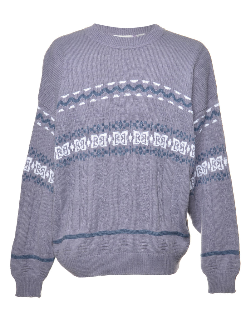 Lilac Patterned Jumper - L