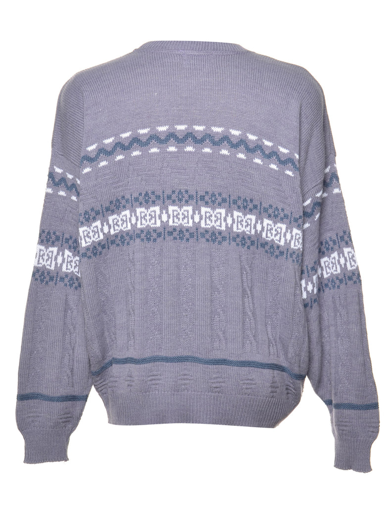 Lilac Patterned Jumper - L