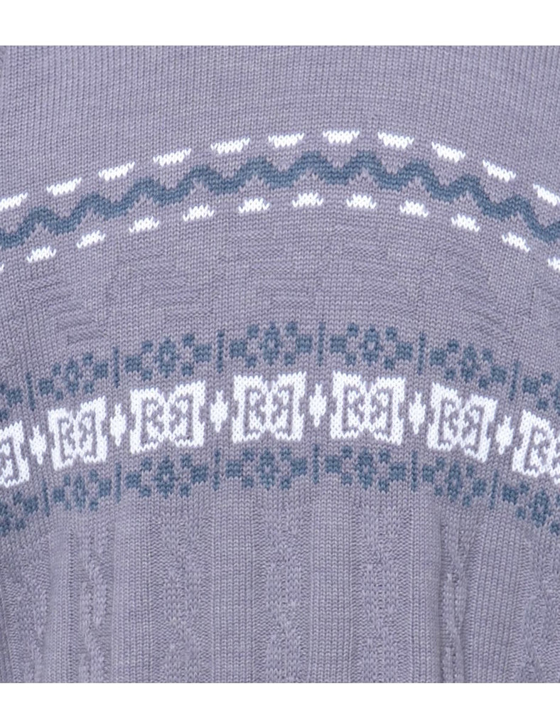 Lilac Patterned Jumper - L