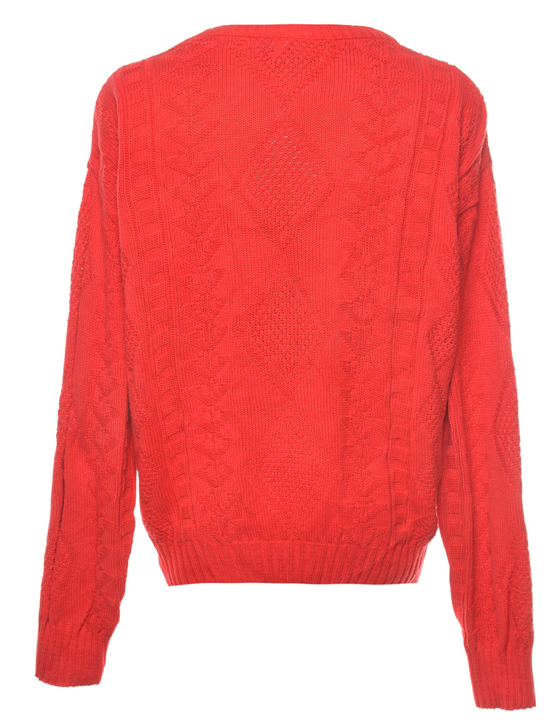 London Fog Patterned Jumper - L