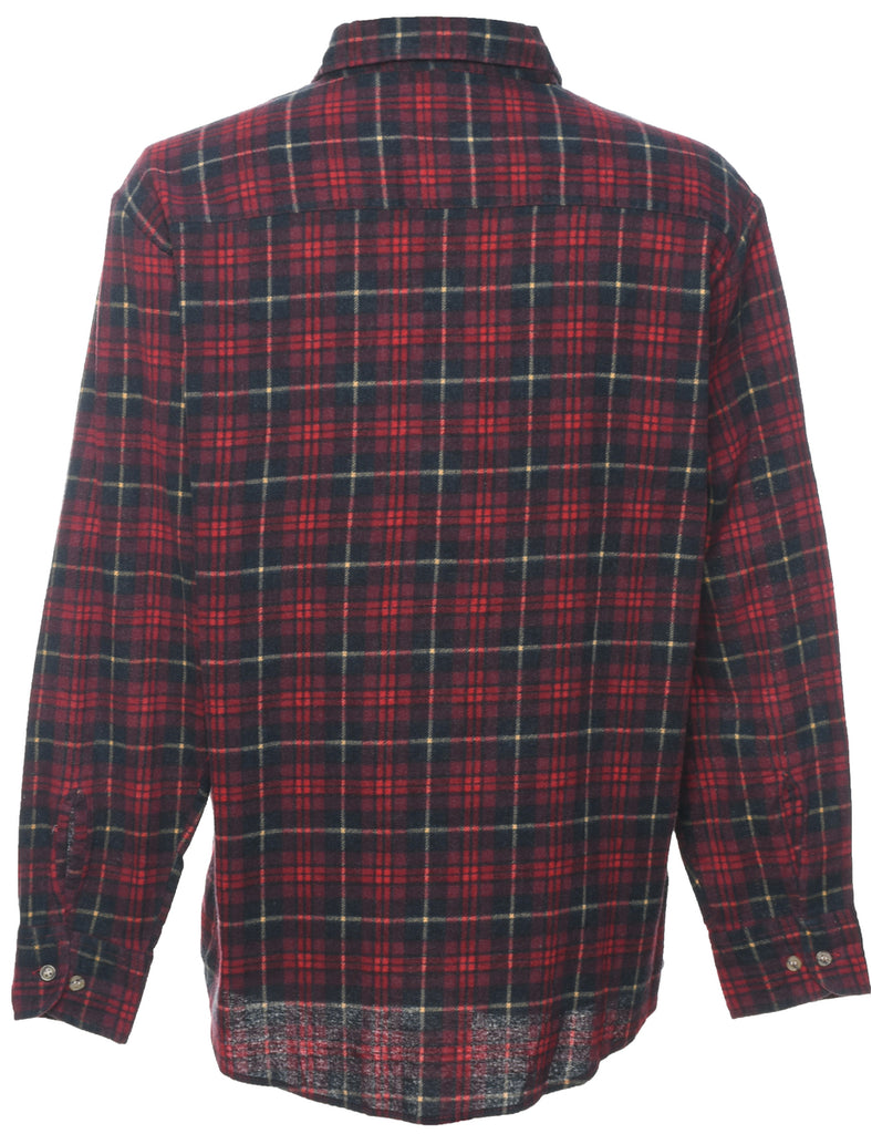 Long Sleeved 1990s Flannel Shirt - L