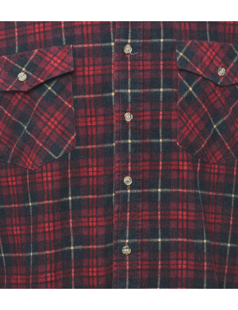 Long Sleeved 1990s Flannel Shirt - L