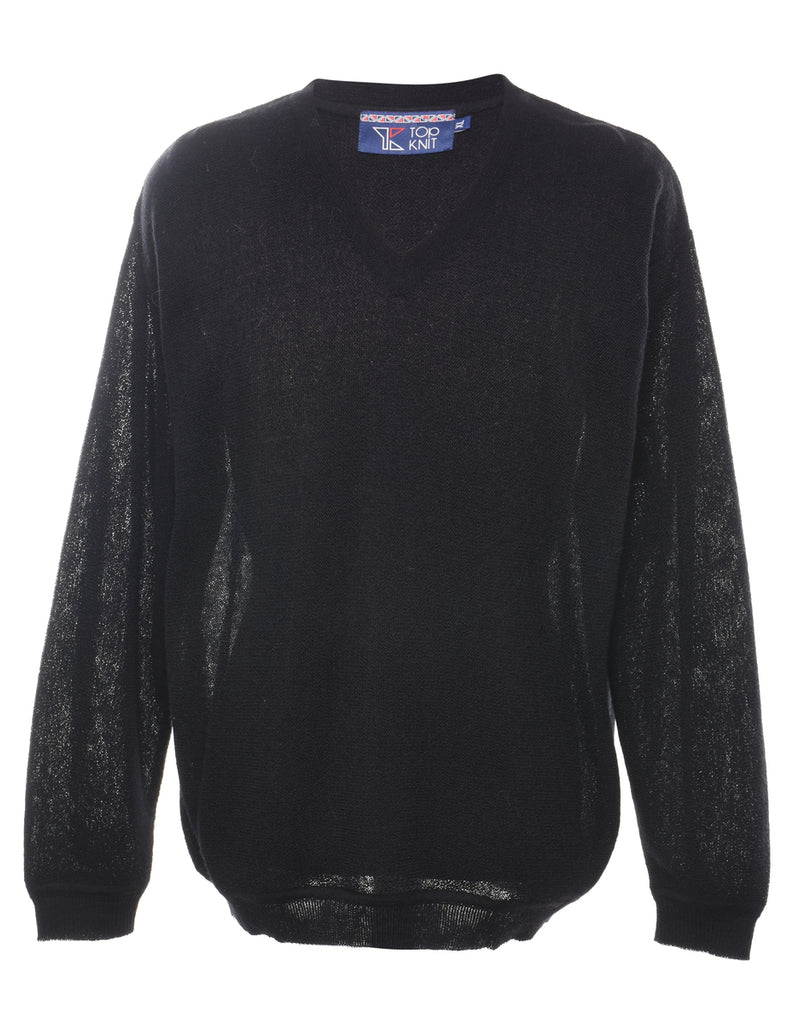 Long Sleeved Black Jumper - XL