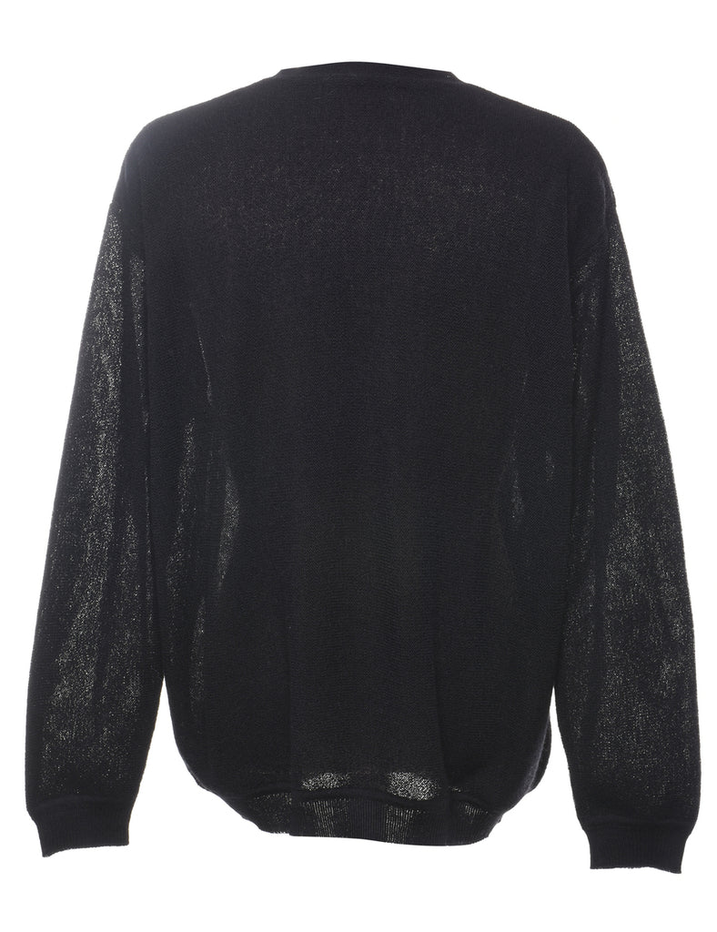 Long Sleeved Black Jumper - XL