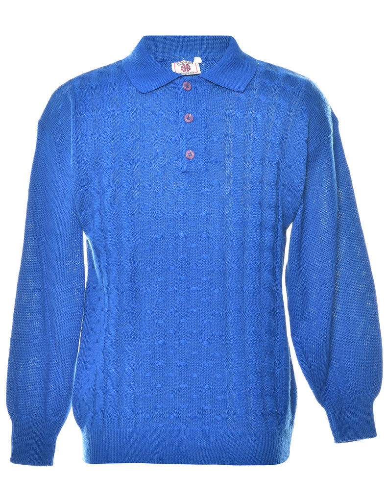 Long Sleeved Blue Jumper - L
