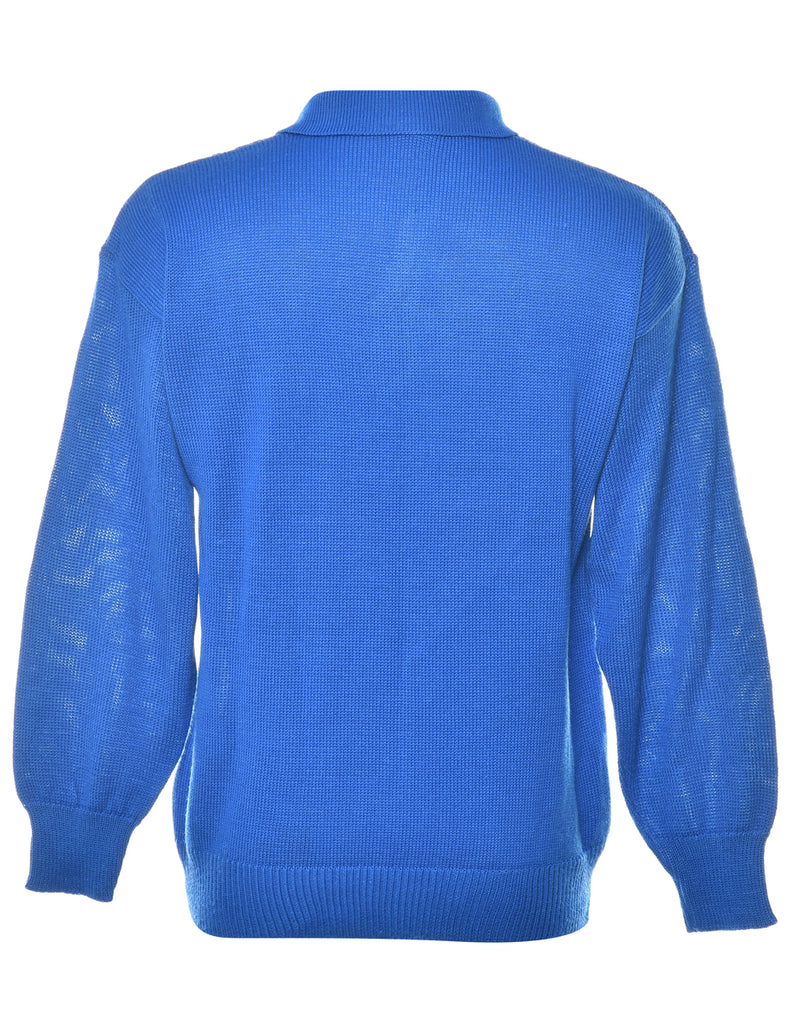 Long Sleeved Blue Jumper - L