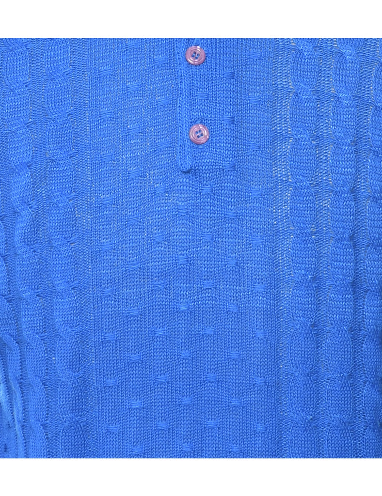 Long Sleeved Blue Jumper - L