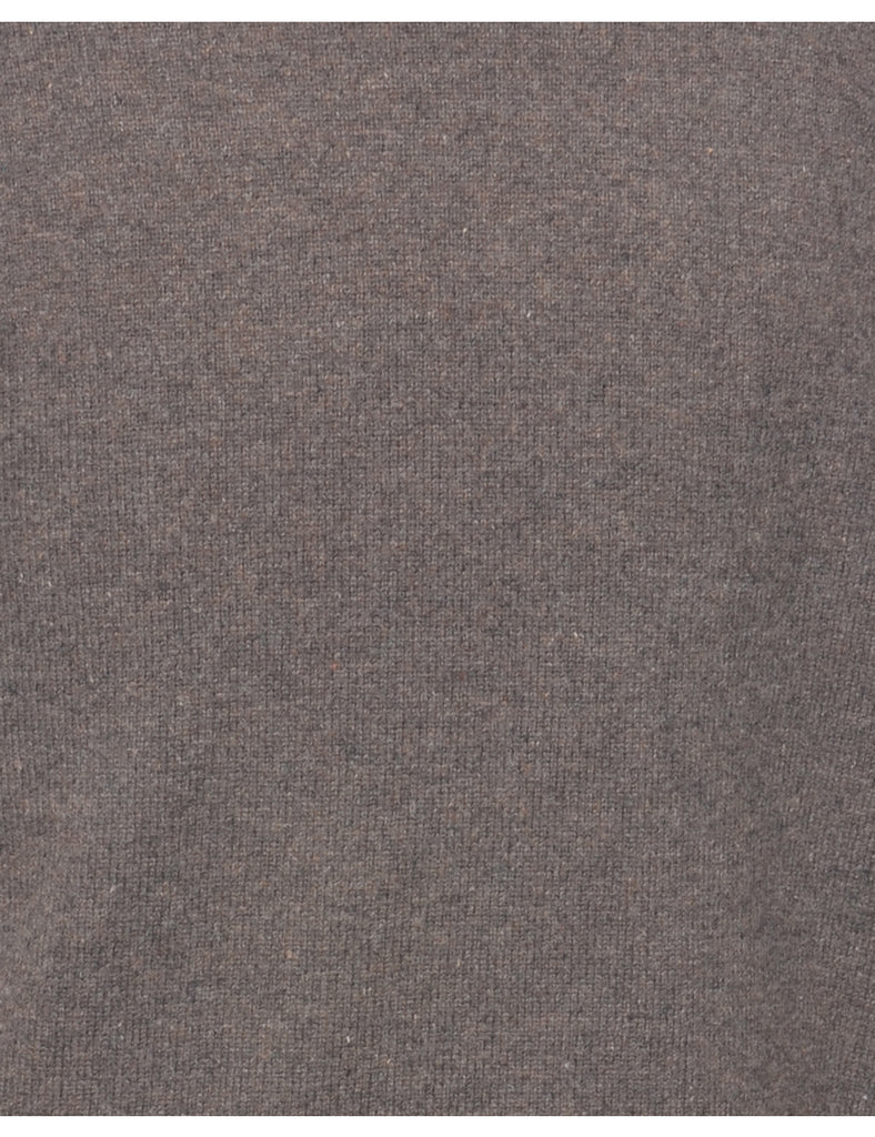 Long Sleeved Brown Jumper - S