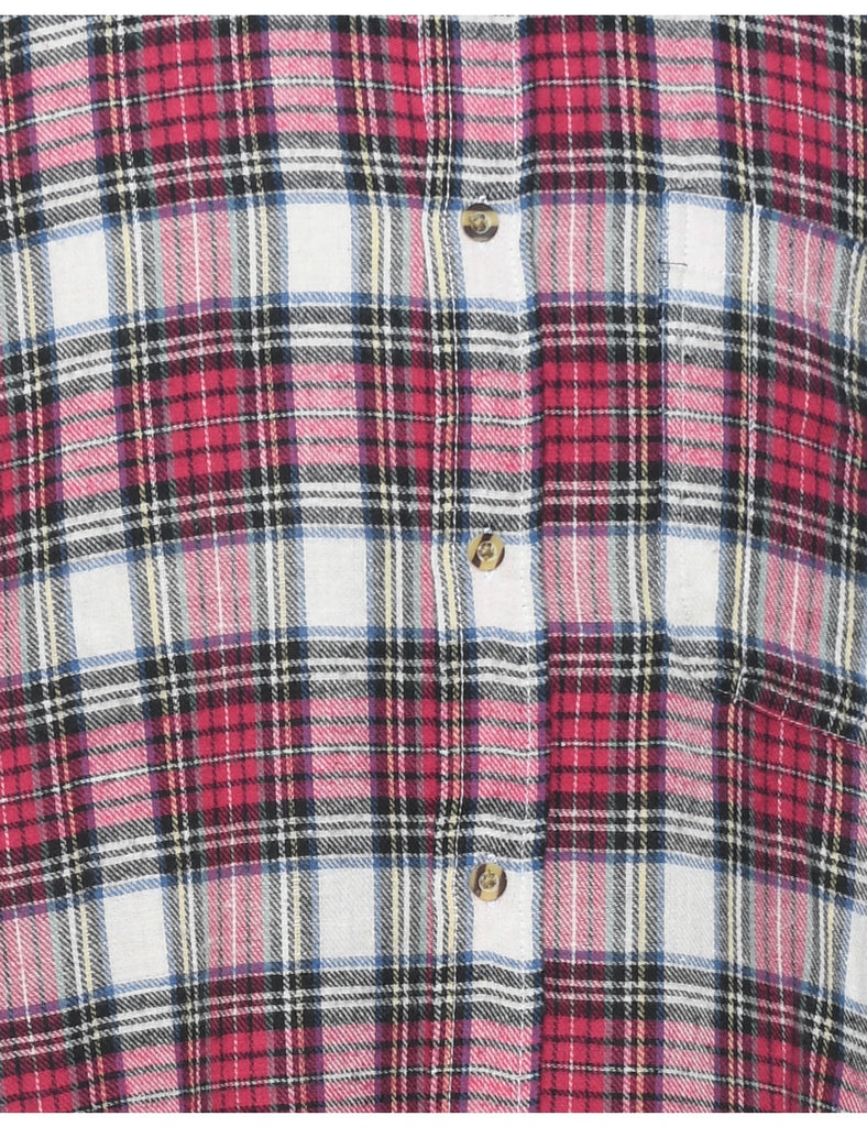 Long Sleeved Checked 1990s Multi-Colour Shirt - L