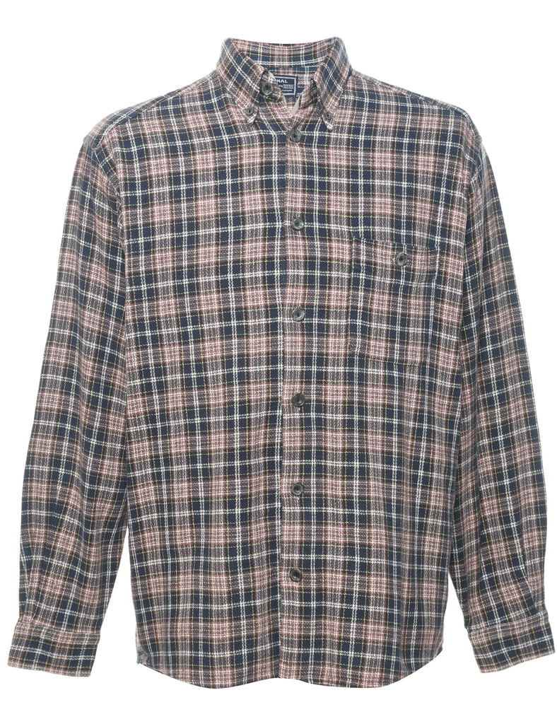 Long Sleeved Checked Multi-Colour Shirt - M