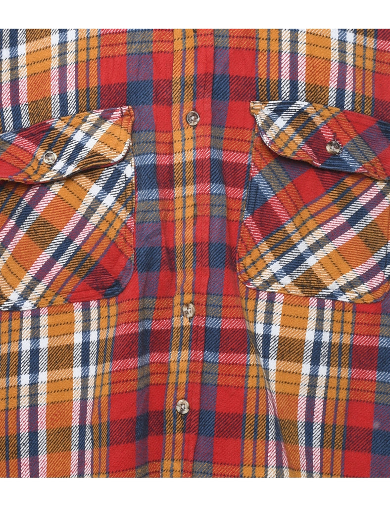 Long Sleeved Checked Multi-Colour Shirt - L