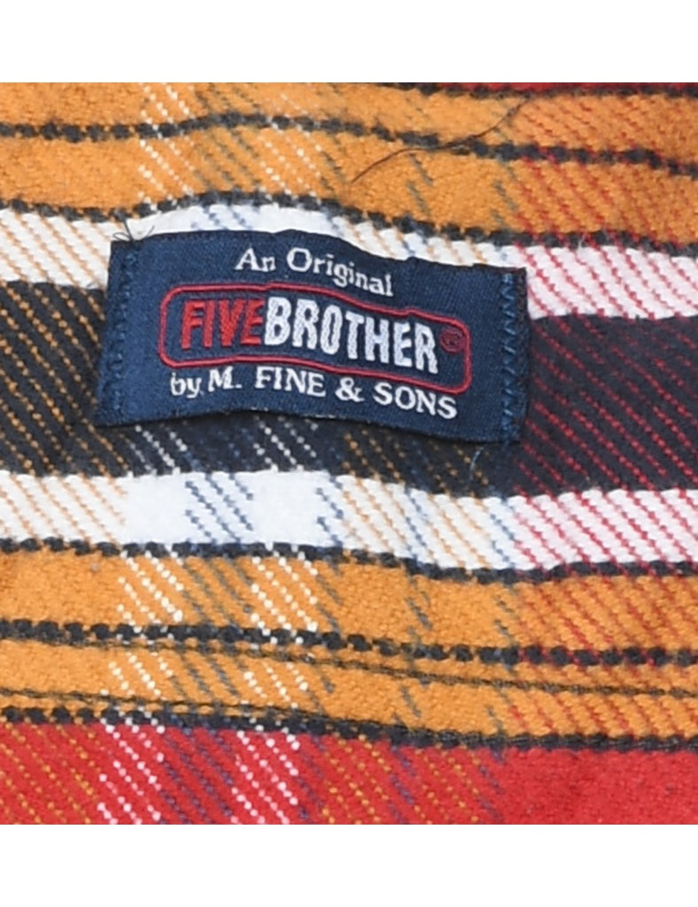 Long Sleeved Checked Multi-Colour Shirt - L