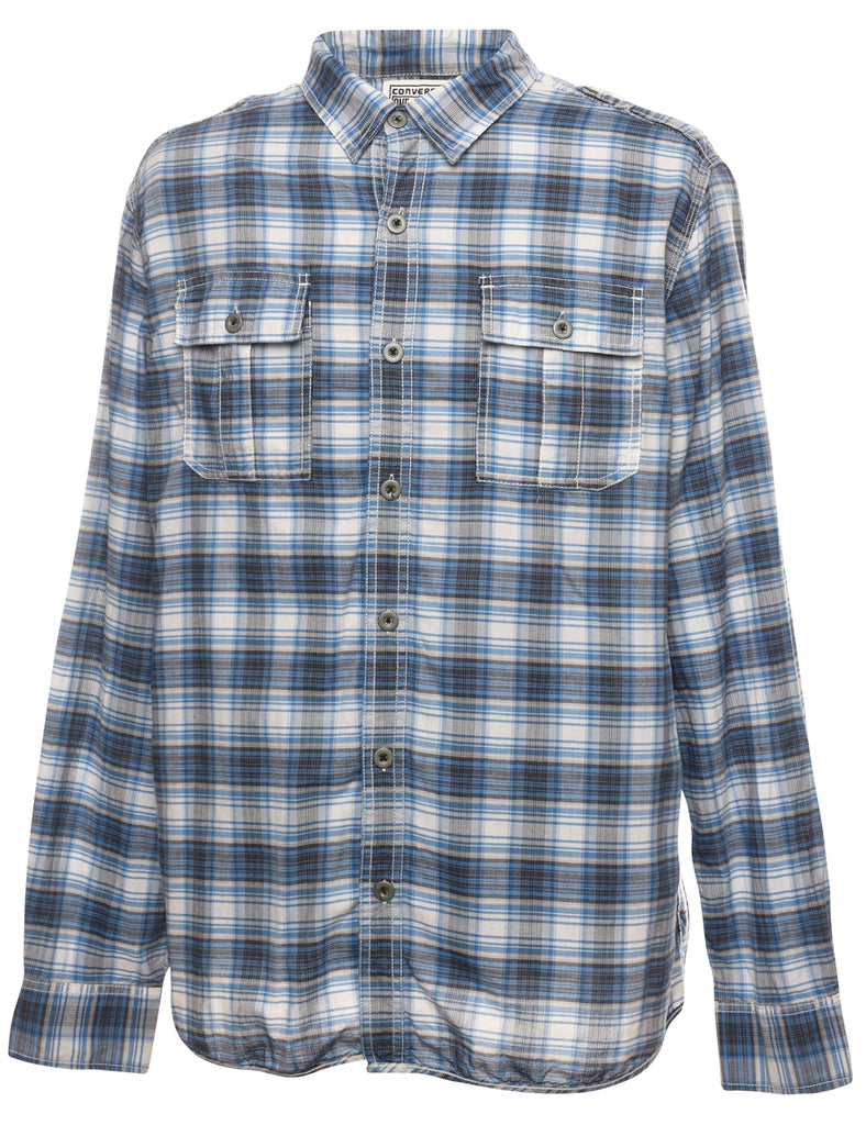 Long Sleeved Checked Shirt - XL
