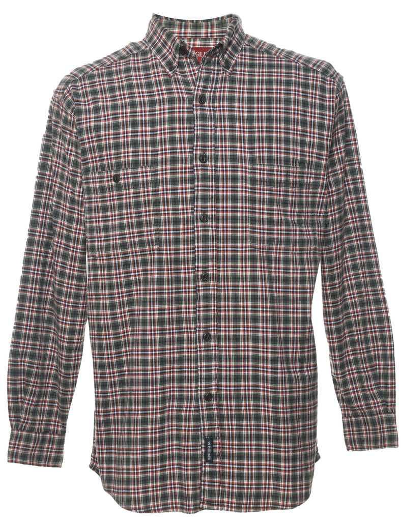 Long Sleeved Checked Shirt - M