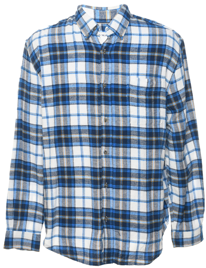 Long Sleeved Checked Shirt - L