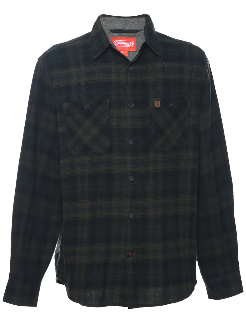 Long Sleeved Checked Shirt - L